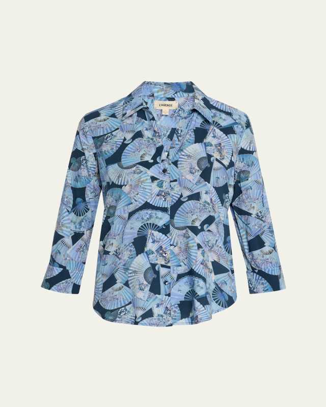 Camille Button-Front Blouse